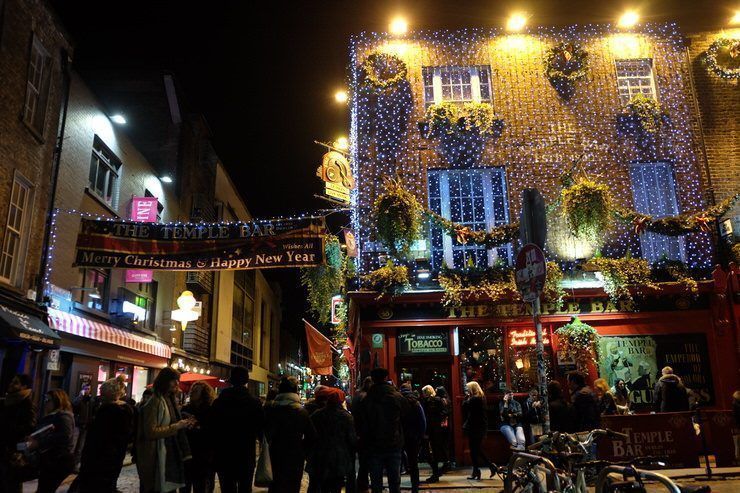 The Temple Bar de noche