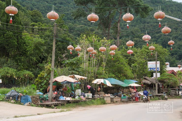 farolillos en Mae Saloong