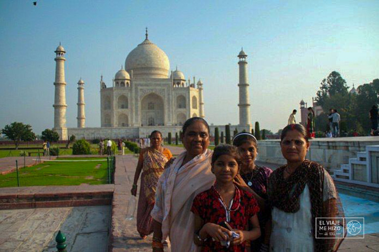 Mujeres indias en el Taj Mahal