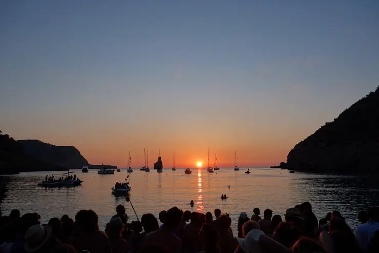 atardecer en las playas de Ibiza