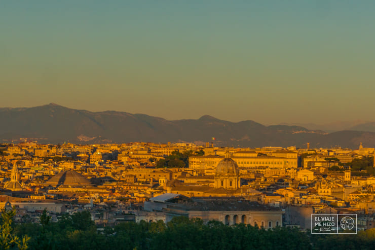 atardecer en Gianicolo