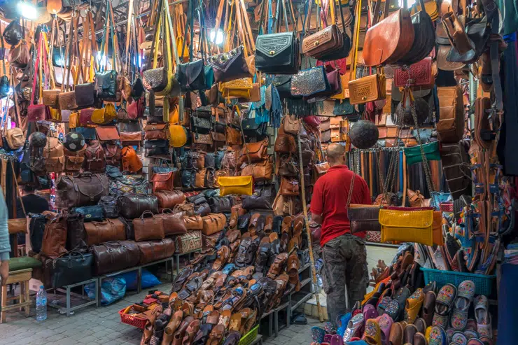 comprar cuero en Marrakech