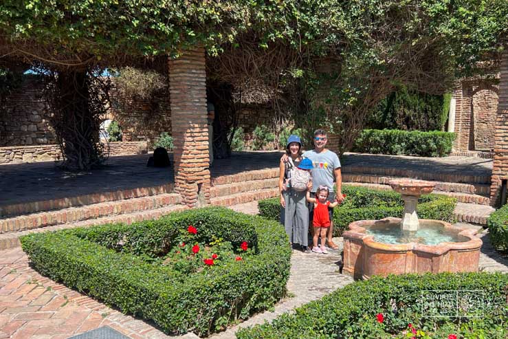En los jardines de la Alcazaba de Málaga