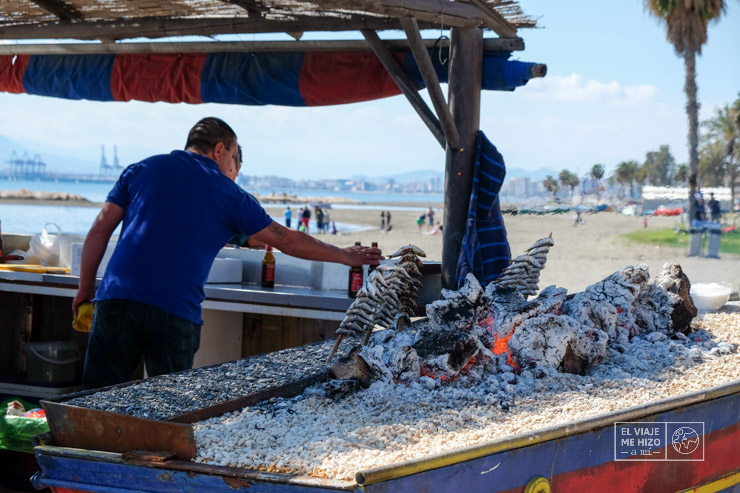 Espetero en la playa de Pedregalejo