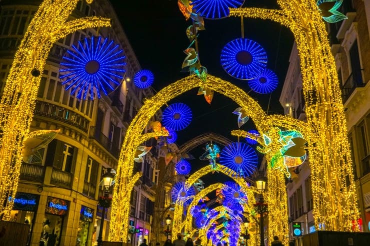 Espectáculo de luces de calle Larios en Málaga