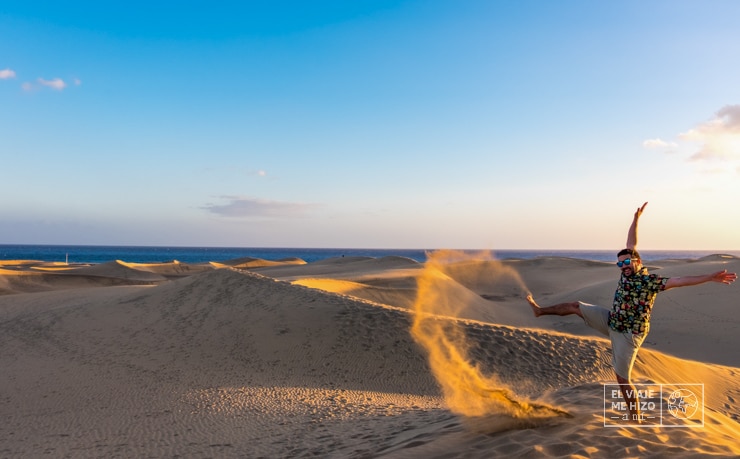 atardecer en las dunas de Maspalomas