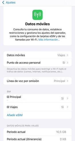 Configuración de Holafly en iPhone