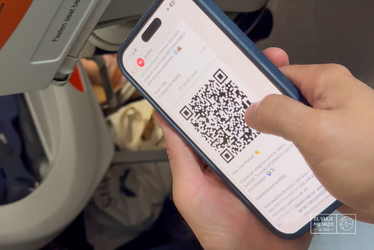 Código QR para instalar la eSIM para Australia de Holafly