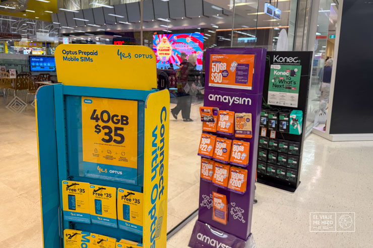 Opciones de tarjeta SIM en Australia