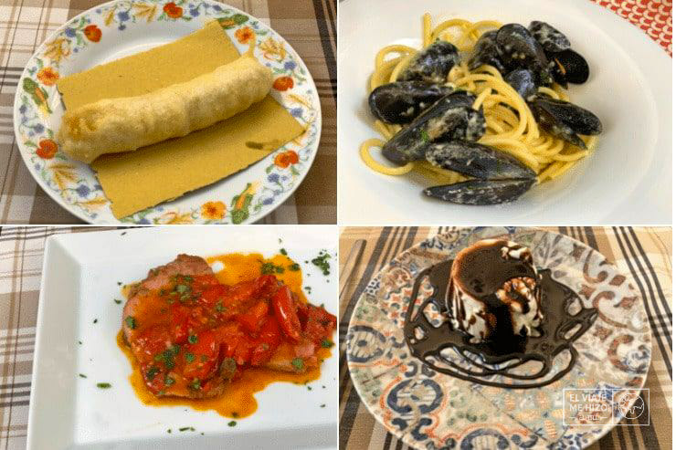 comida romana de la Osteria Pesce Fritto e Baccalà