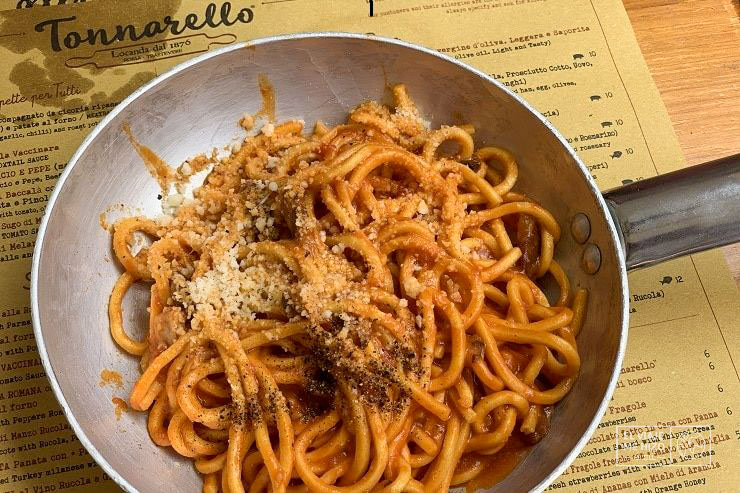 espaguetis de Tornarello en Roma