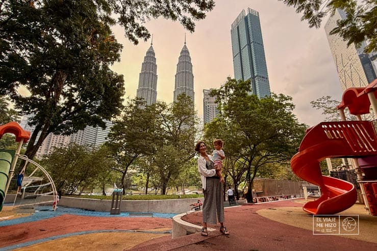 KLCC Park al atardecer