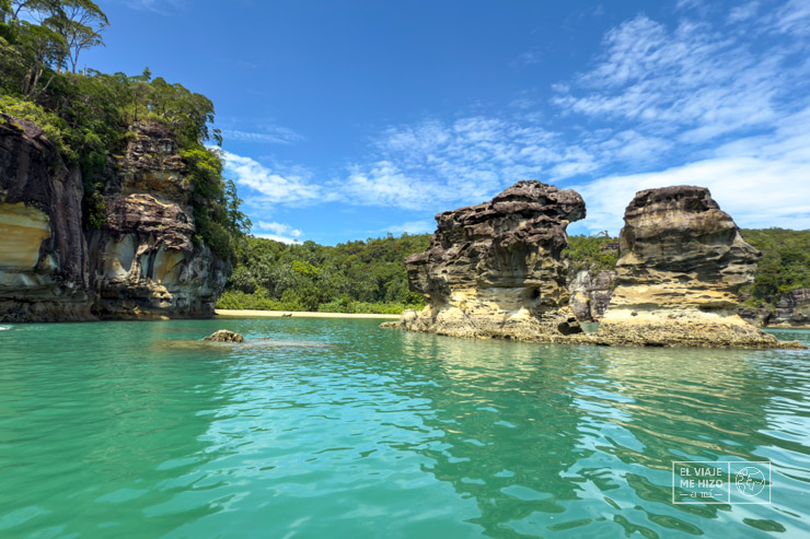 vista de Bako desde el mar