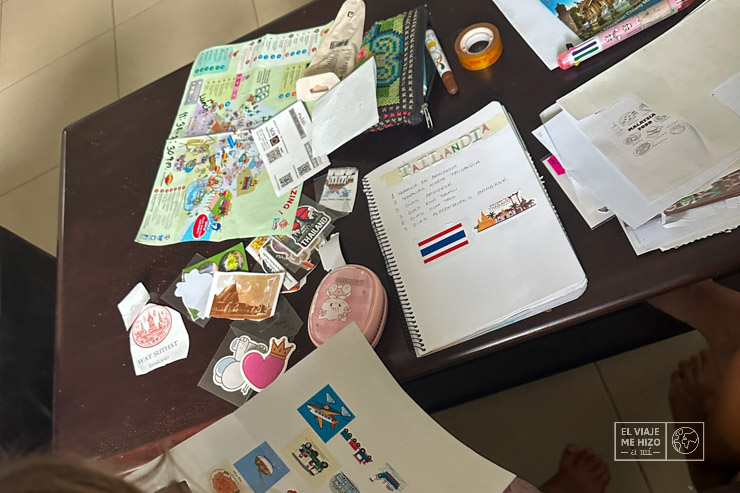 diario infantil del viaje a Tailandia