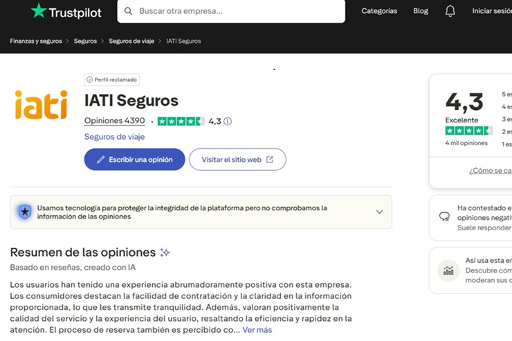 Opiniones sobre IATI Seguros en Trustpilot
