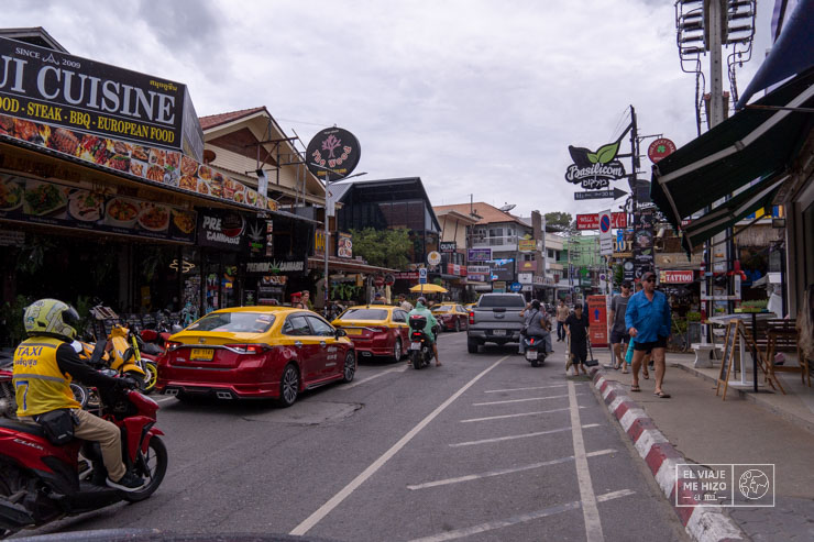 Zona de movida en Koh Samui por la tarde